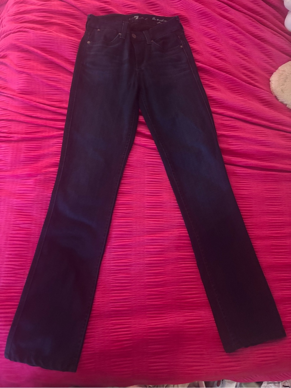 7 For All Mankind Black Skinny Jeans